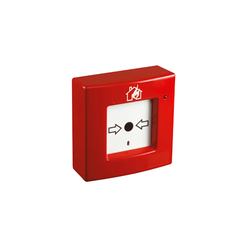 ELKRON SÉRIE ANTINCENDIE – BOUTON DÉCLENCHEUR  MANUEL  CONVENTIONNEL D’ALARME DE COULEUR ROUGE